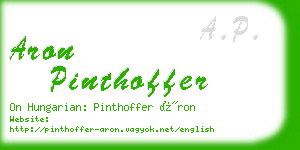 aron pinthoffer business card